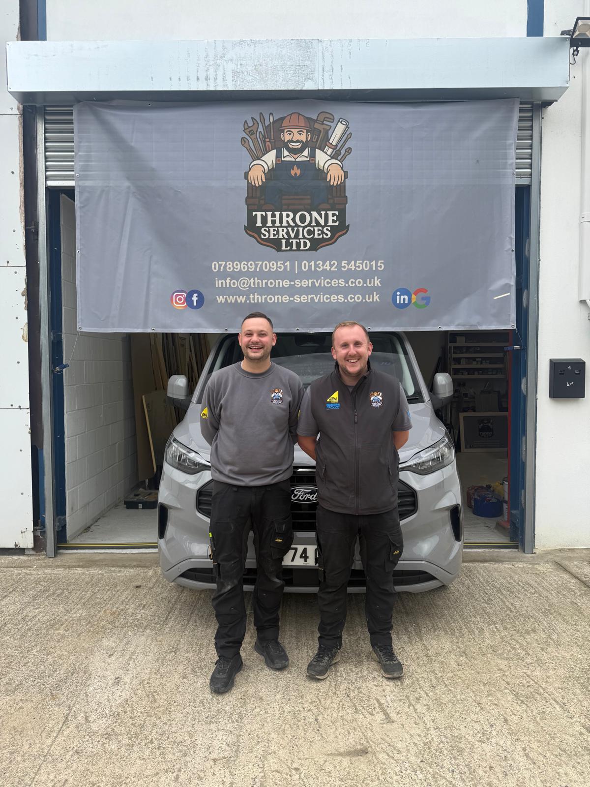 Bradley and Joshua today - Founders of Throne Services LTD